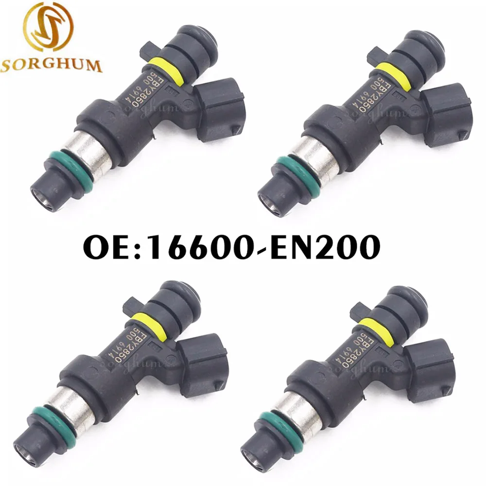 4PCS 16600-EN200 16600EN200 Fuel nozzle FBY2850 case for NV Sentra 2.0L Cube Versa 1.8L fuel injector