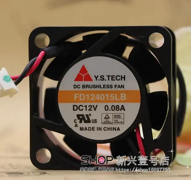 

Original . FD124015LB 4015 12V 4CM 0.08A 40*40*15mm two wire cooling fan