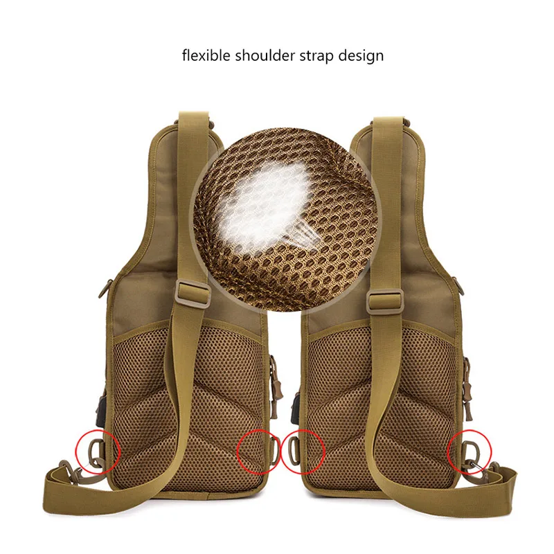 Scione Bolso de Pecho táctico con Carga USB - imagen 3