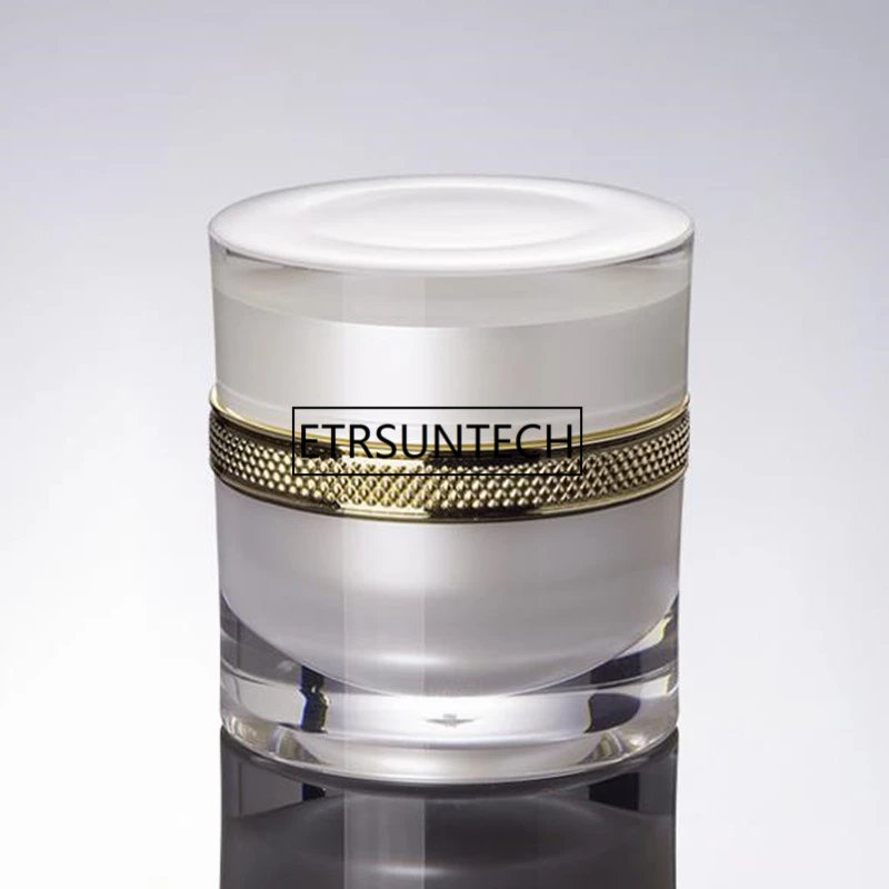 30g50g Empty Elegant Cosmetic White Cream Jar, 30ml 50ml 100ml Acrylic Professional Lotion Pump Bottle F1549