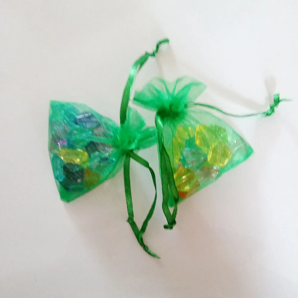 1000pcs Grass Green Gift Bags For Jewelry Bags And Packaging Organza Bag Drawstring Bag Wedding/Woman Storage Display Pouches