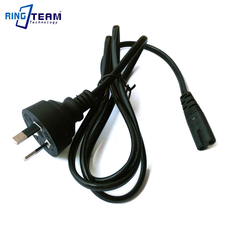 2Pcs/Lot SAA New Zealand Australia Power Cord AU Plug 2 Pins 1.2M Wire Cable for Laptop and Camera Camcorder AC Adapter