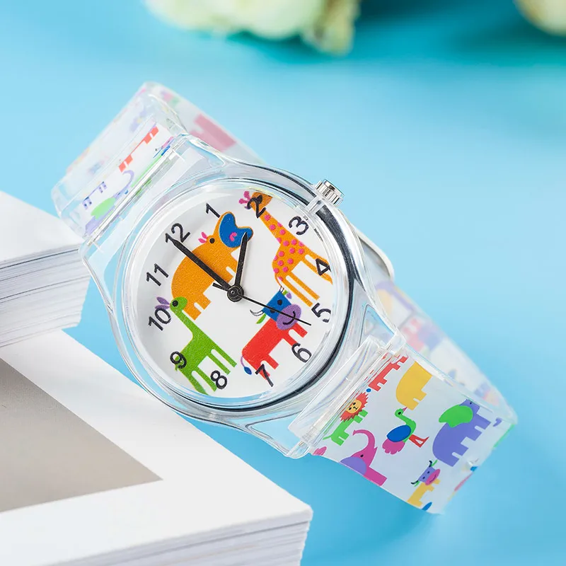 WILLIS-Relojes de pulsera de cuarzo para niños, pulsera deportiva suave e impermeable, con diseño de flores y animales, para estudiantes, verano, nueva marca