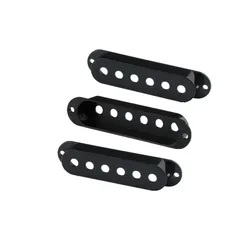 NEW 3pcs Black Guitar Single Coil Pickup Covers 52mm Plastic For ST Guitar Parts Accessories