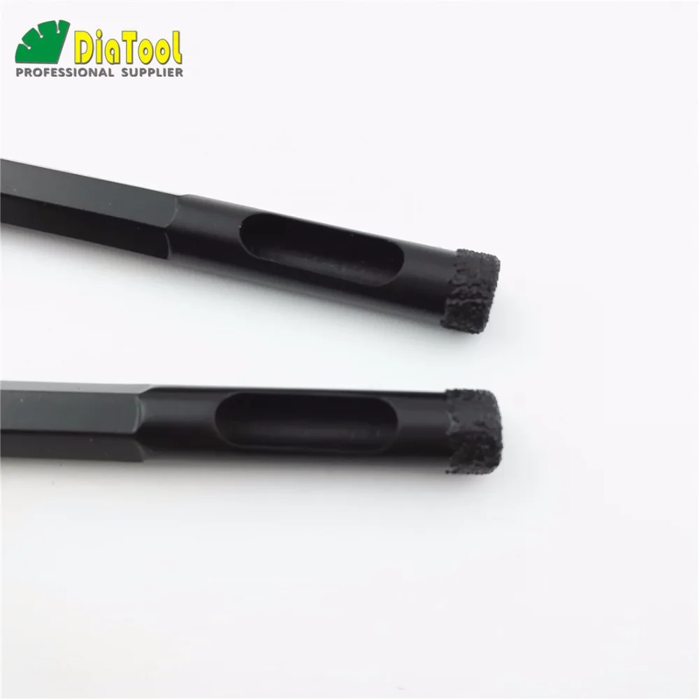 DIATOOL 2 cái Hexagon shank kim cương khoan bits ướt Dia10mm Cho khoan granite marble nề gạch bê tông gốm