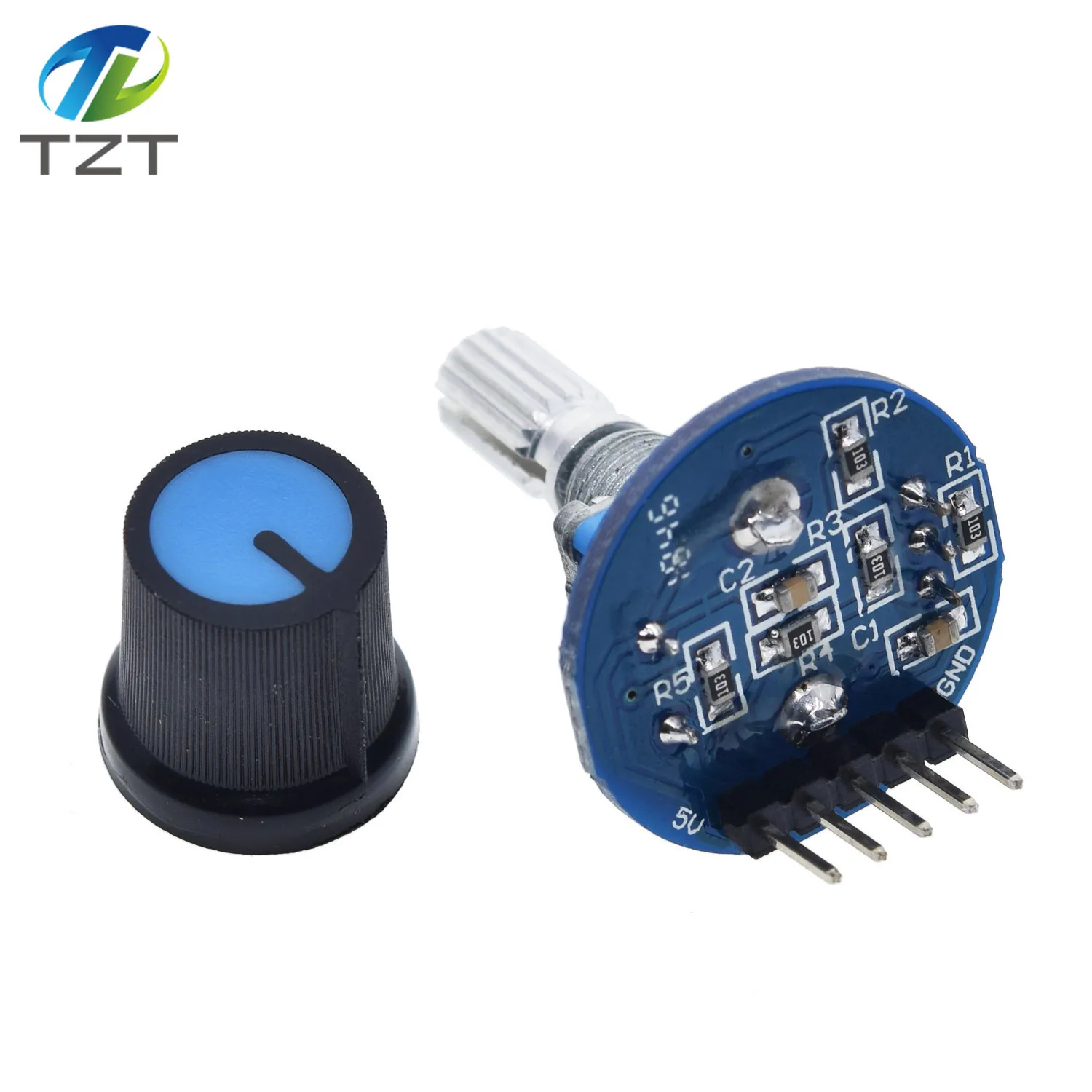 DIYTZT 1/3PCS Drehgeber Modul für Arduino Ziegel Sensor Entwicklung Runde Audio Rotierenden Potentiometer Knopf Kappe EC11 – Detail 6