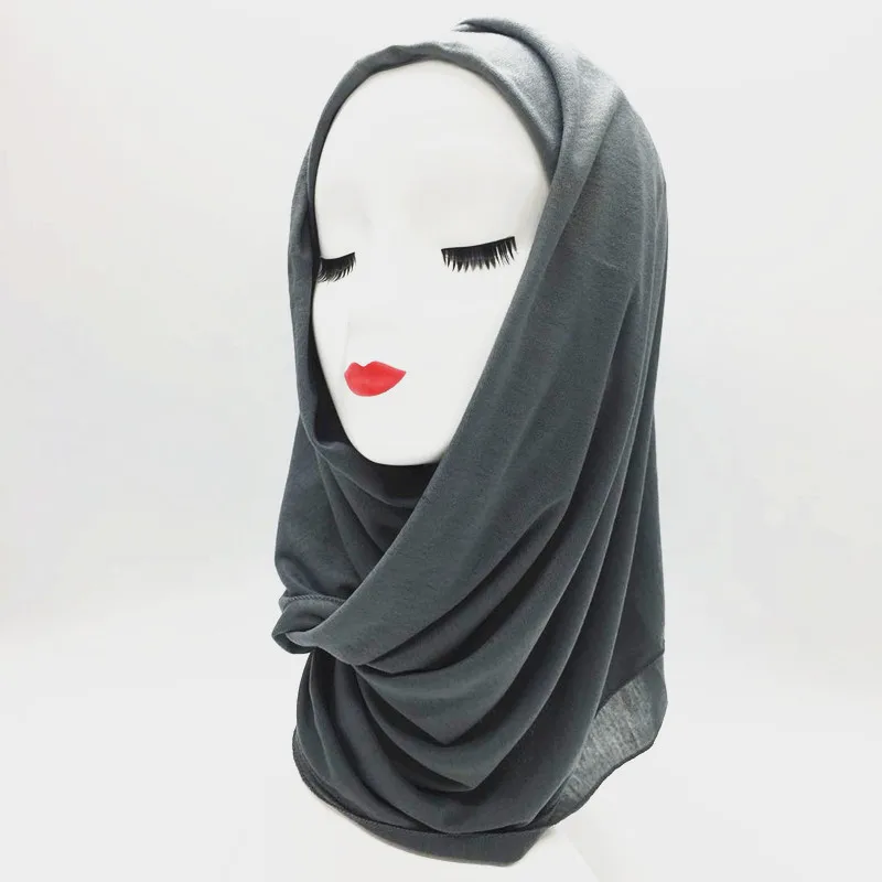 High Quality Elastic Viscose Jersey Plain Solid Color Muslim Hijab Fashion Women Scarf Soft Shawls Bandana Wholesale 10 PCS/LOT