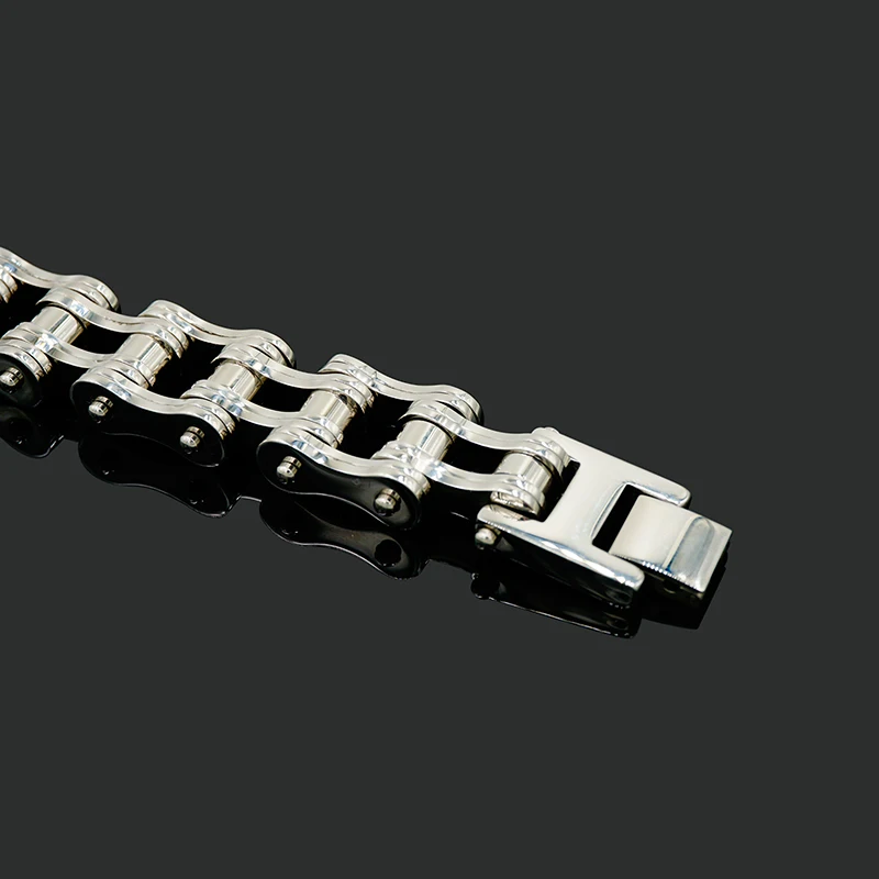 Punk Steel Color Bicycle Biker Bracelets & Bangles Motorcycle Chain Men's Bracelet Men Stainless Steel Biker Men Jewelry Gift