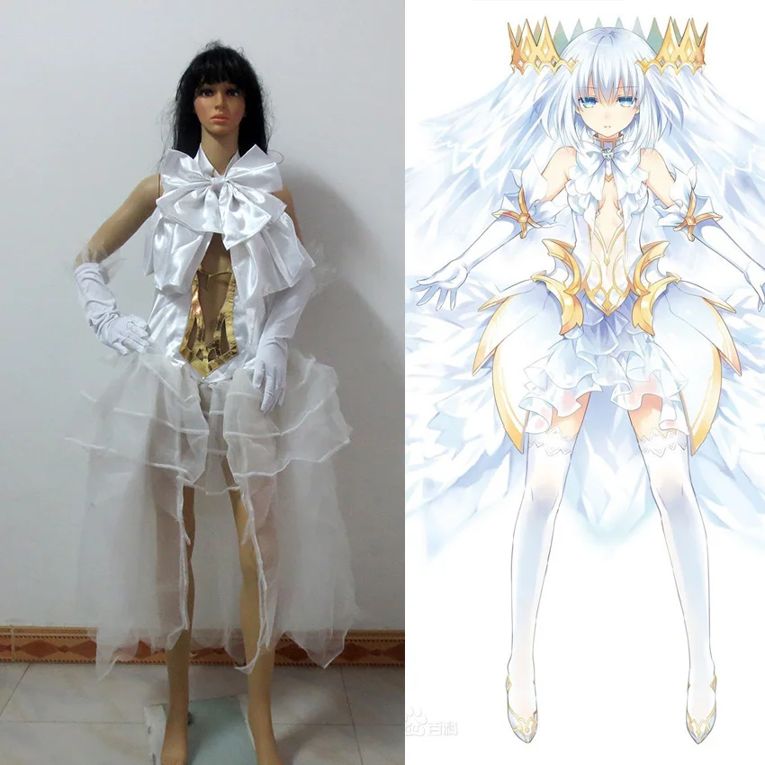 

Date A Live Tobiichi Origami Cosplay Dress White Cosplay Costume Custom Made