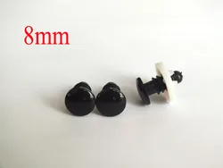 Flat toy eyes Black Plastic Crafts Safety Eyes for Teddy Bear Soft Toy Animal Doll Amigurumi DIY Accessories-8mm