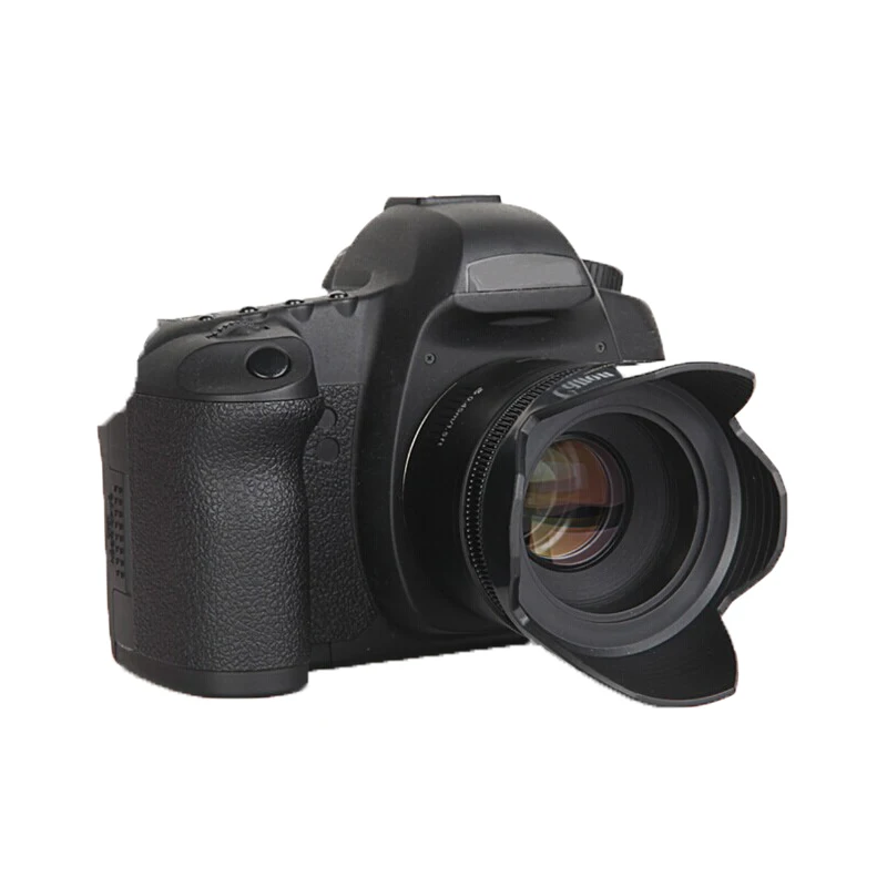 DC-SN 49 52 55 58 62 67 72 77mm Camera Lens Hood Bloemvorm Lotus Type Schroef Mount Voor canon nikon Sony SLR camera lens