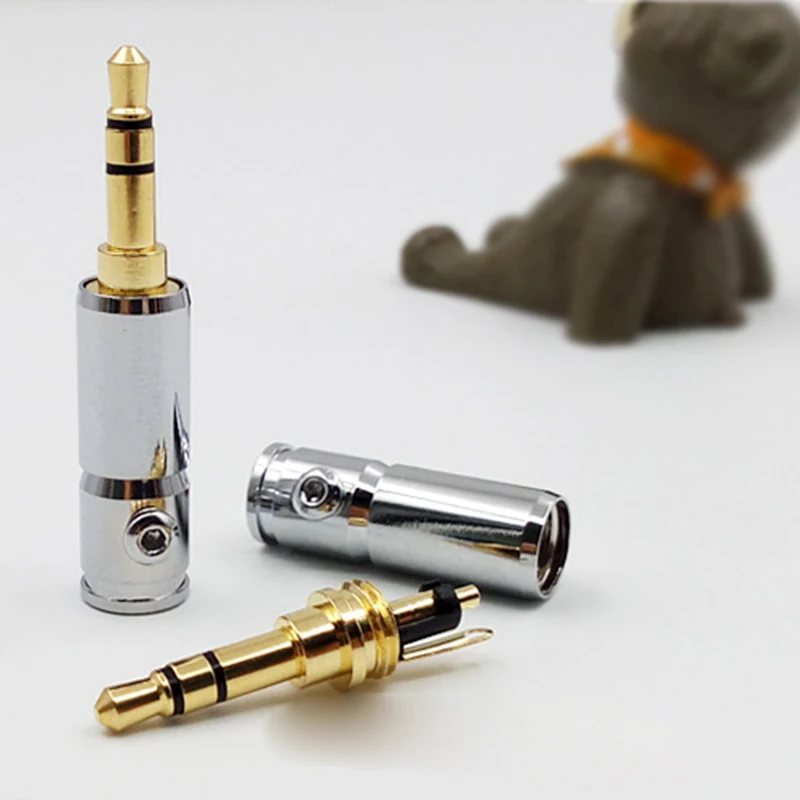 Cabo de fone de ouvido diy, plugue de linha estéreo de 3.5mm, plugue atualizado de soldagem para fone de ouvido diy