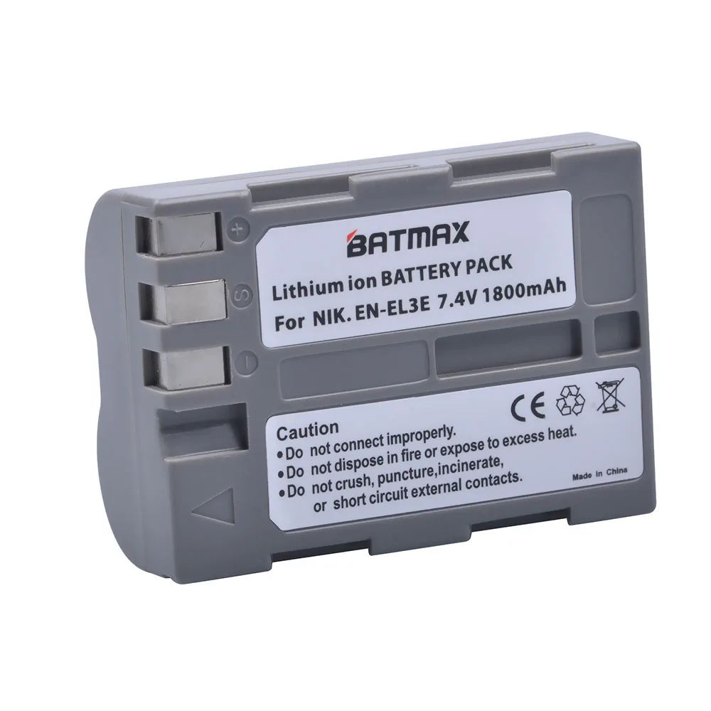 Batmax 1 PC EN-EL3E En EL3e ENEL3e Battery + USB Charger untuk Nikon D300S D300 D100 D200 D700 D70S D80 d90 D50 MH-18A