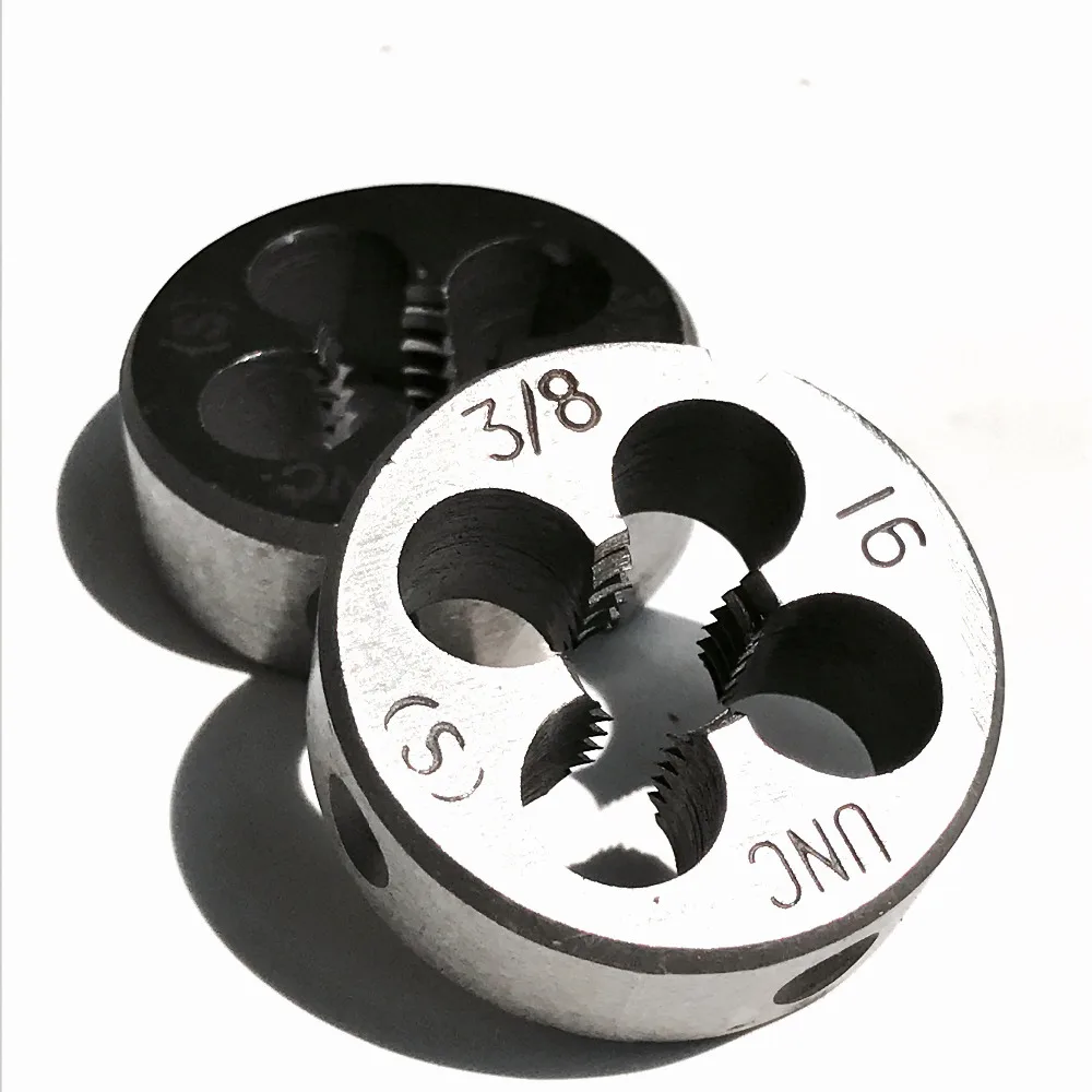 

Free Shipping Of 2pcs Alloy Steel Made Un/unc/unf/unef/uns 3/8"-16/18/20/24/27/28/32/36/40tpi Manual Dies For Diy Threads Making