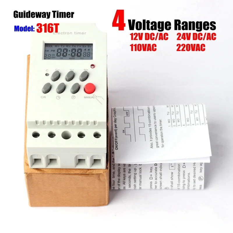 12 24 110 220V sterowany za pomocą mikrokomputera wyłącznik czasowy cyfrowy LCD elektroniczny programowalny timer pompa do nawadniania sterownik