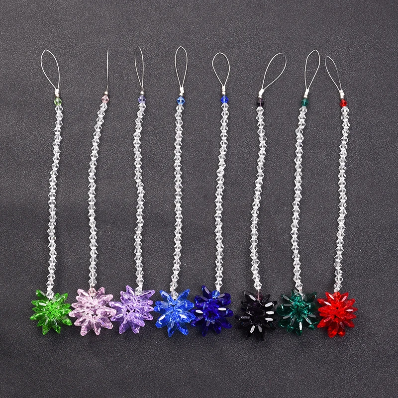 8PCS Hanging Suncatcher Crystal Octagon Beads Prisms Rainbow Pendant Window Decor