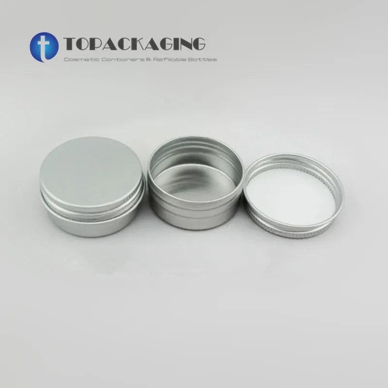 100PCS/LOT-15G Cream Jar,Aluminum Cosmetic Container,Empty Lotion Canister,Sample Mask Sub-bottling,Screw Cap Pot