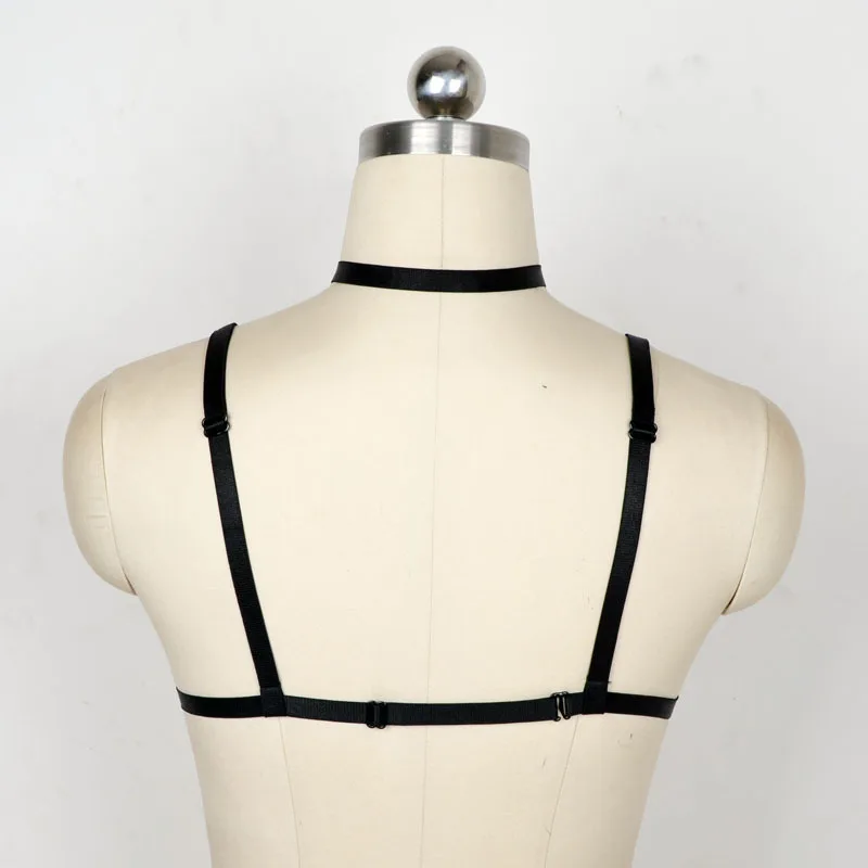 Sexy fashion lingerie harness cage bra 90\'s cupless lingerie women Body harness belt harness belt O0091