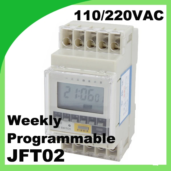 

Din Rail Timer Controller Weekly Programmable digital time switch JFT02