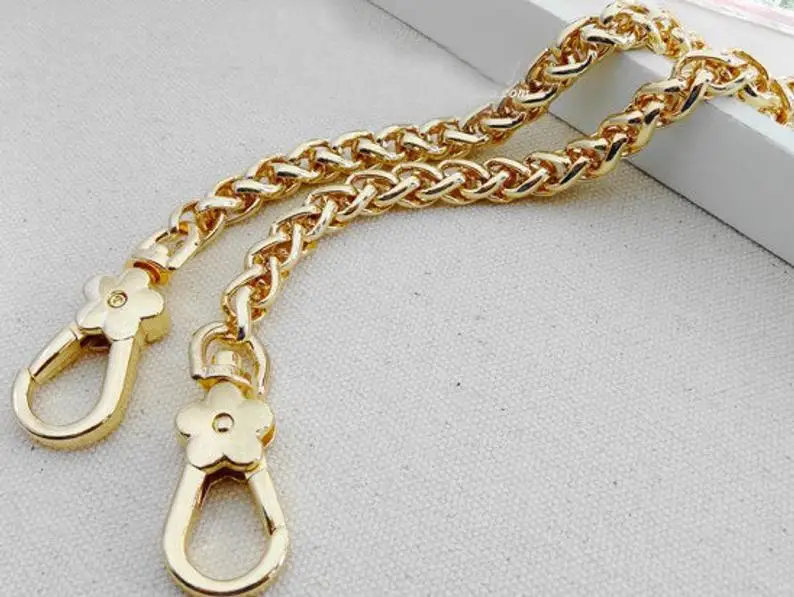 7mm Wide Light Weight Golden Chains For Purse Chain Shoulder Chain For Bag Handles Obag Purse Frame Straps Gold Purse Hangers