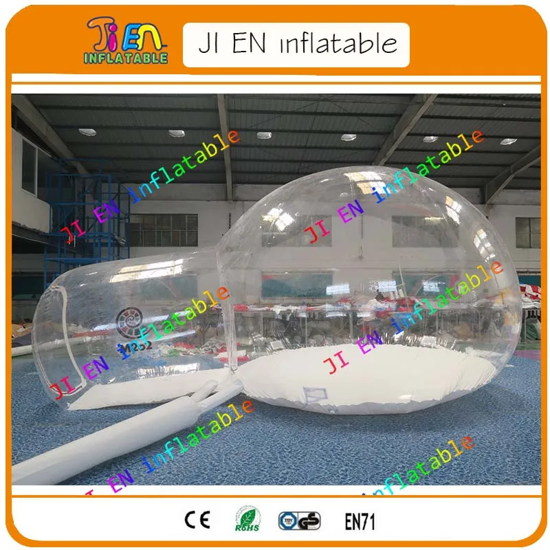 Free Shipping 4m Long Clear Inflatable Bubble House for Outdoor Camping Commercial Pop Pp Beach Shelter Tent for Sale