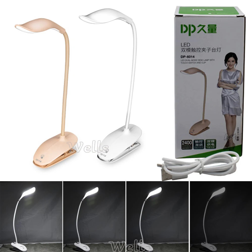 Duration Power eyes-protectable USB Table Lamp 20 lamp beads with Clip;led Reading Bed Light LED Desk lamp