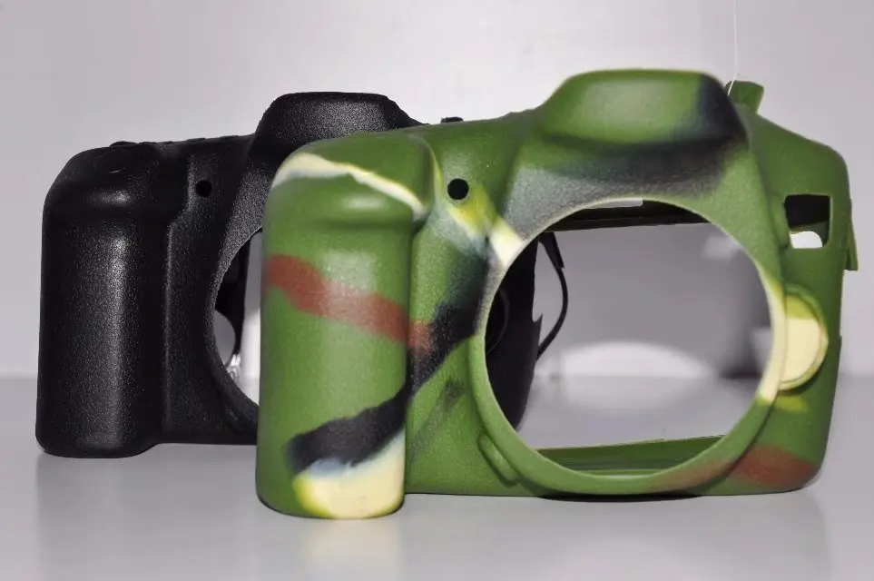 Приятный мягкий силиконовый резиновый защитный корпус для камеры, чехол для Canon 70D