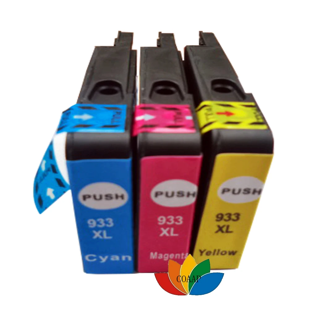 3pk New Compatible 933 XL ink cartridge for HP Officejet 6600 6700 7110 7610 7612 Printer with chips