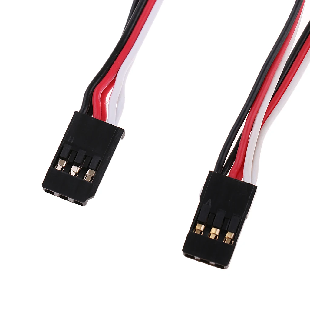 2pcs Servo Y Harness Leads Splitter Cable for JR/Spektrum/Hitec/Futaba Connector RC Models Airplane, 10cm