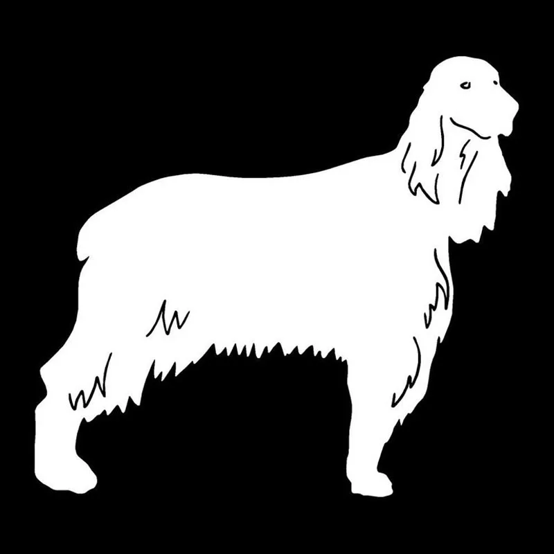 14*12.7CM Irish Setter Dog Car Stickers Waterproof Vinyl Decal Car Styling Bumper Accessories Black/Silver S1-1012