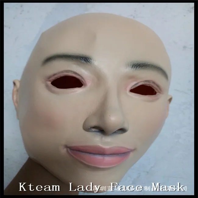 Top Grade 100% Latex Lady Human Mask crossdress female mask realistic silicone party mask Women Cosplay Face Mask For Cosplay