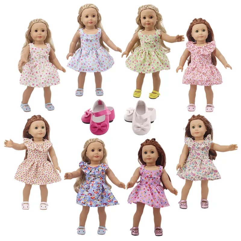 New Arrivals Doll Clothes Skirts 8 Designs With Elegant Flowers For 18 Inch American Doll & 43 Cm Born Doll For Generation Toy