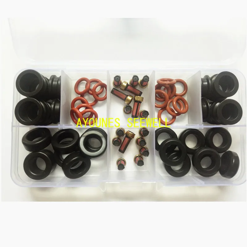 64pieces Fuel Injector Repair Kit Orings Filters Grommets for Yamaha Outboard 115HP INP-771 CDH210  cdh275 (AY-RK053-2)