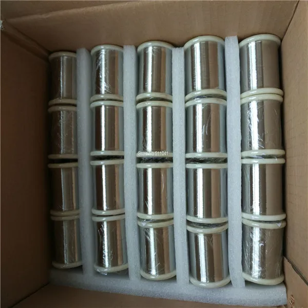 Nickel wire, 0.025mm (0.001in) dia, hard, 99.98% (metals basis),NP2 5kgs wholesale ,free shipping