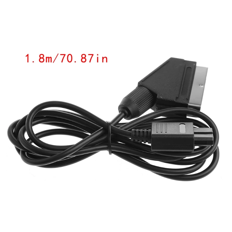 1.8M Scart Cable Video Game Cable For Nintendo SNES For Gamecube N64 Console NTSC System hyq