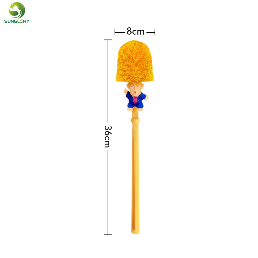 Funny Toilet Supplies Bathroom Cleaning Tools WC Borstel Donald Trump Toilet Brush Base Home Hotel Bathroom Cleaning Accessories