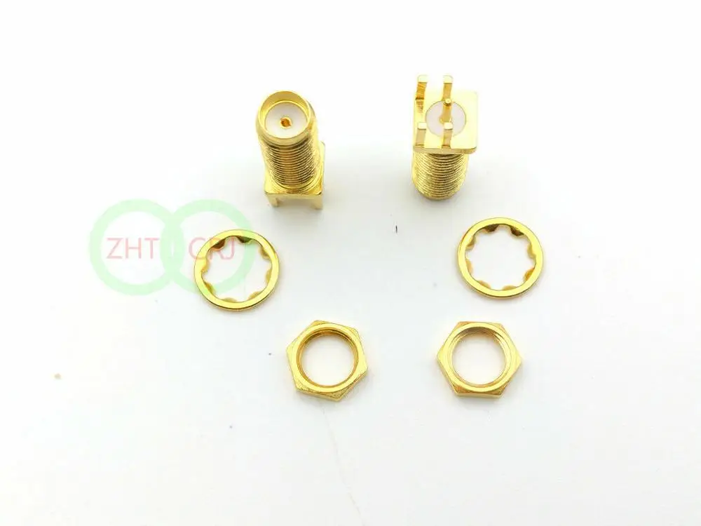 Imagem -04 - Sma Feminino Antepara Solda Pcb Clip Edge Mount Conector rf 15 mm 100 Pcs 400 Pcs 100pcs 400pcs