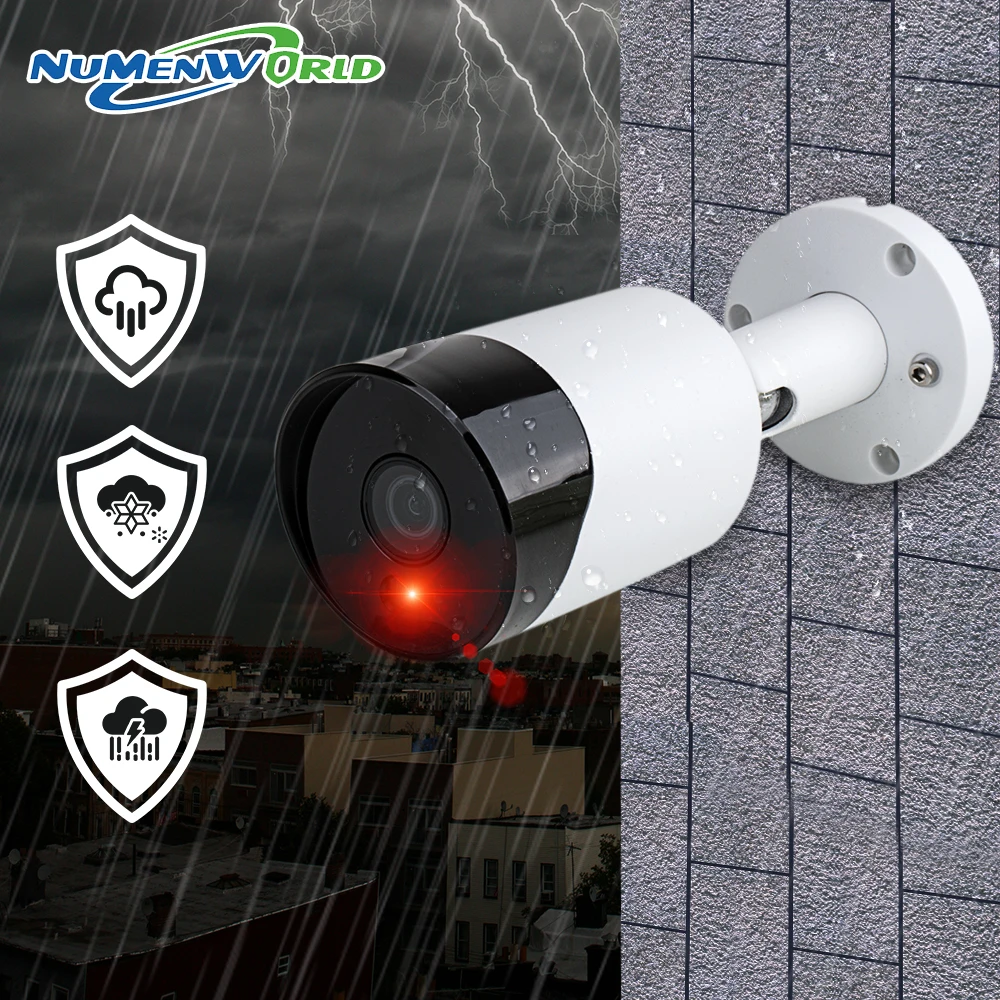 Imagem -03 - Câmera ip de Áudio 1080p Rede ao ar Livre Impermeável Câmera de Segurança em Casa 2.0mp Suporte-onvif 30 ir Led 48v Poe Câmera H.265 +