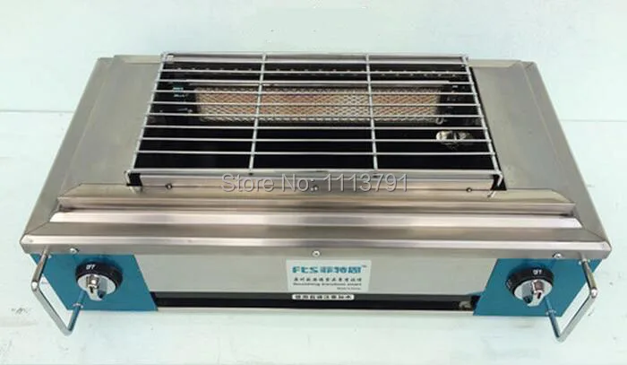 Commercial smokeless barbecue pits, gluten, lamb, beef, skewers, oven / gas barbecue pits with fan