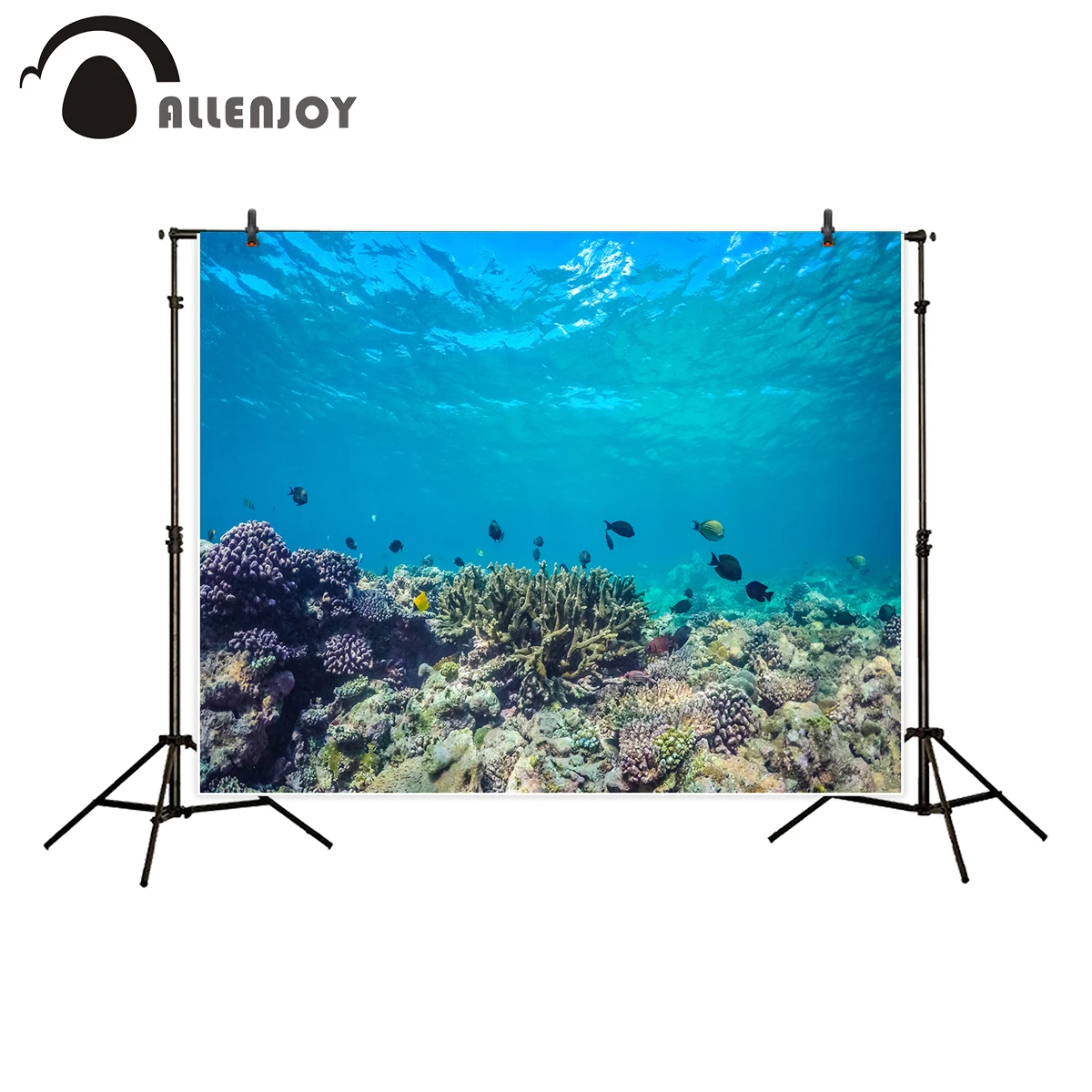 

Allenjoy backgrounds for photography studio underwater world landscape colorful coral reef sunlight backdrop new photocall