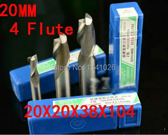 Free Shipping 1pcs 20mm 4 Flute HSS & Aluminium End Mill Cutter CNC Bit (China (Mainland))