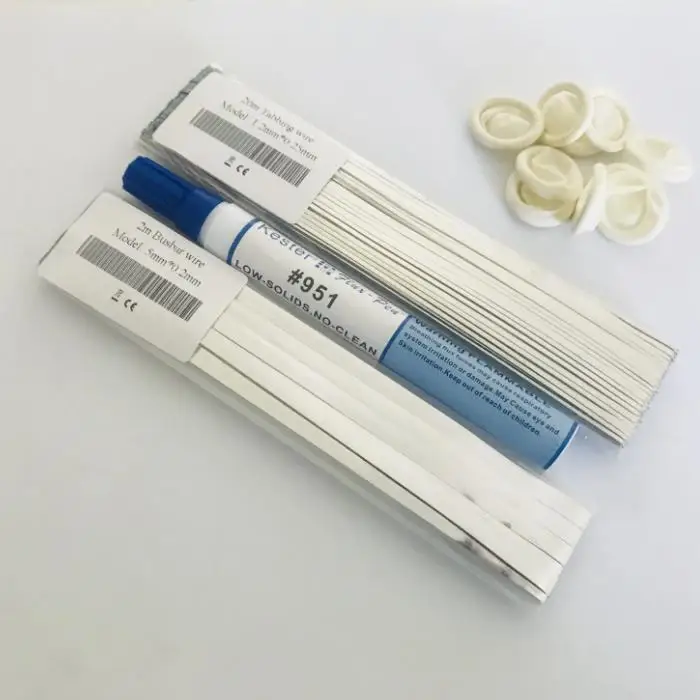 Соединительный провод для солнечных батарей, 10 м, шина 2 м, флюсовая ручка, 10 пальцев для подключения солнечной панели к пайке, лента PV