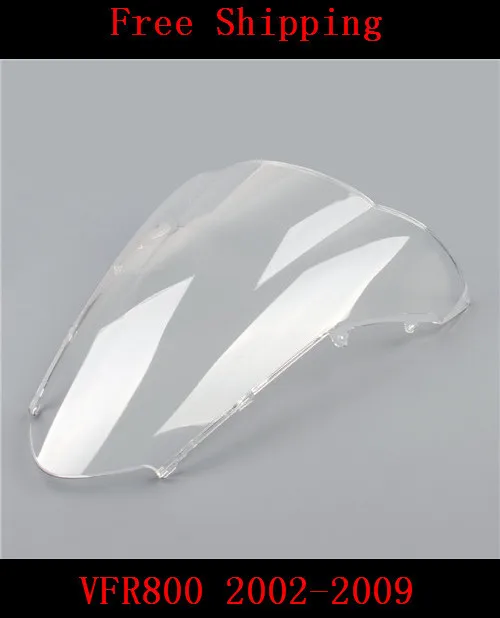 For Honda VFR800 2002-2009 VFR 800 motorcycle Double bubble windshield windscreen white