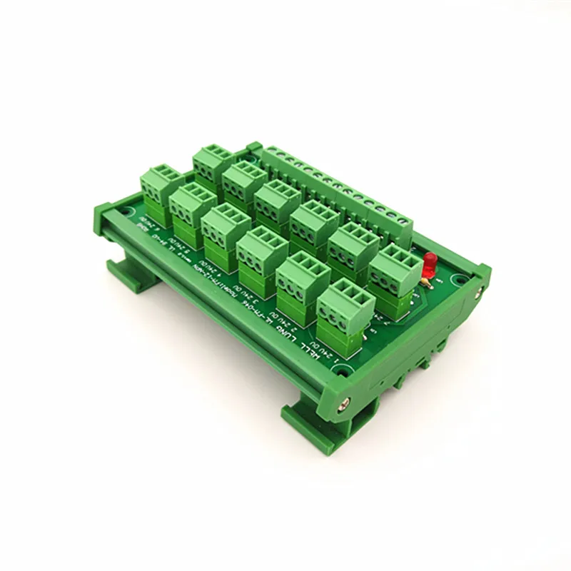 DIN Rail Mount PLC12 channel NPN Input Screw Connector Module IO photoelectric proximity switch sensor terminal block.