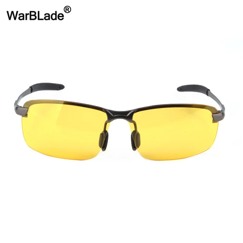 WarBLade New Men's Polarized Driving Sunglasses Yellow Lense Night Vision Driving Glasses Polaroid Goggles Reduce Glare For Men