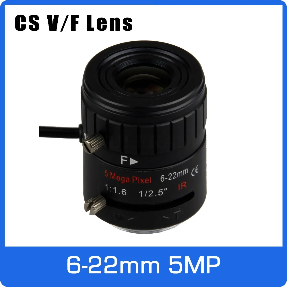 

5Megapixel AUTO IRIS CS Varifocal CCTV Lens 6-22mm Long Distance View For 1080P 4MP 5MP Box Camera AHD/IP Camera Free Shipping