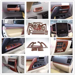 Interior Wooden Color Holder Handle AC Outlet Trim Panel LC 200 2016 2017 Car Styling For Toyota Land Cruiser 200 Accessories
