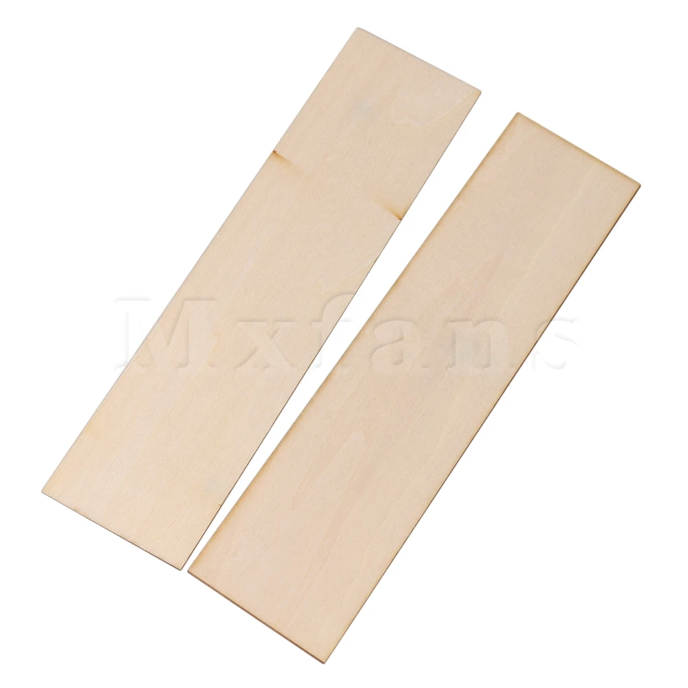 Mxfans 200x50x1.5mm  Unfinished Craft DIY Paulownia Wooden Sheets for Hand-made Project Miniatures House Building Architectura