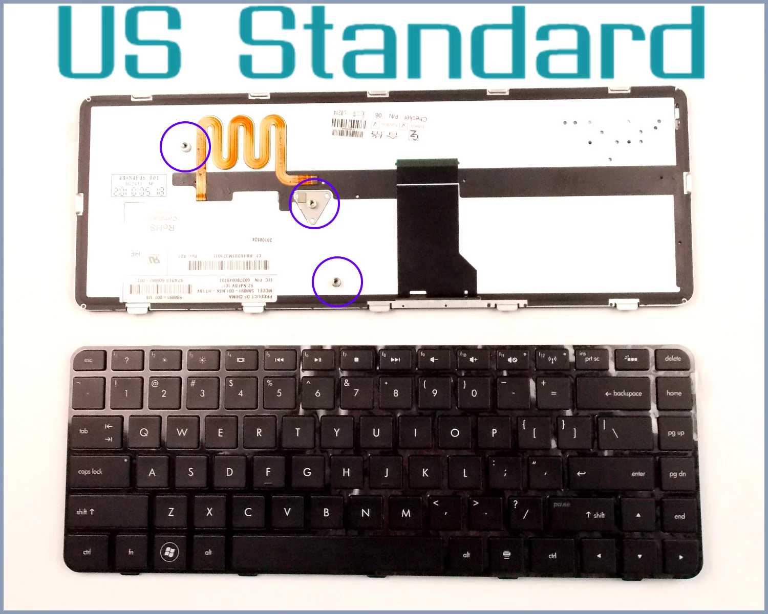 US English Version Keyboard for HP Pavilion DM4-1150CA DM4-2015DX DM4-1160US XH124UA DM4-1265DX XZ298UA Laptop W/Backlit