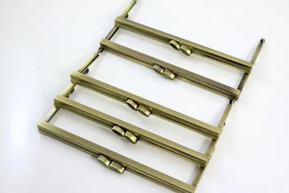 8x3 inches (20 cm) Large Antique Brass Clutch Purse Frame 12 pcs/lot